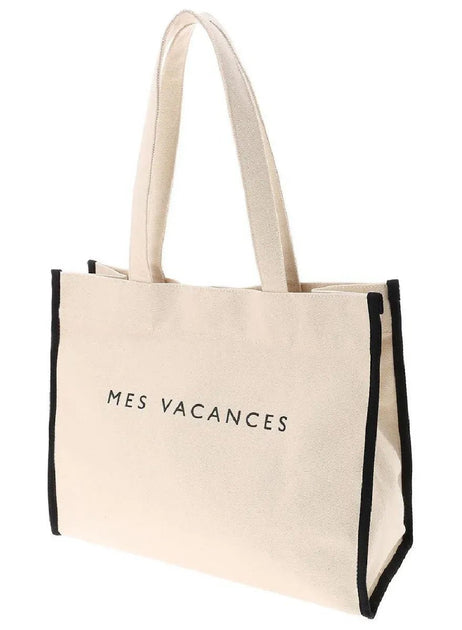 MES VACANCES - キャンバスロゴトートバッグ