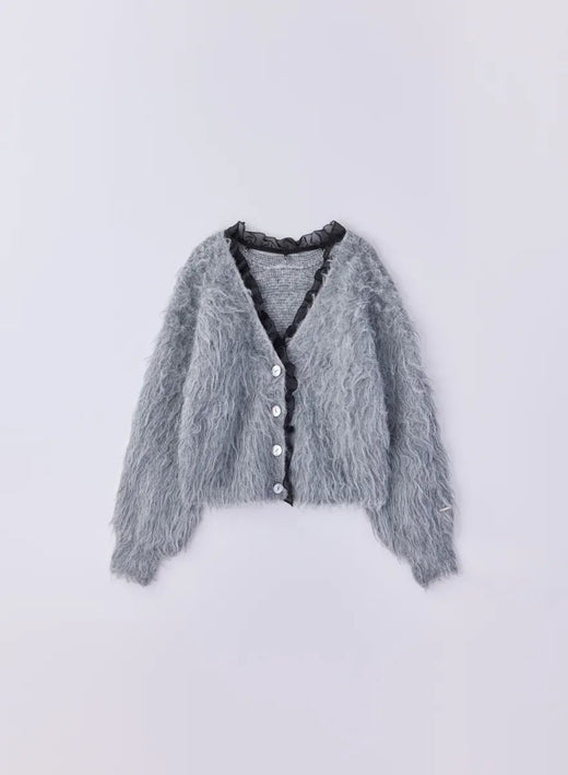 2wayファーニットカーディガン (Heather Gray / Free)