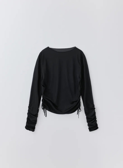 2wayアクアレルギャザートップス (Black / Free)