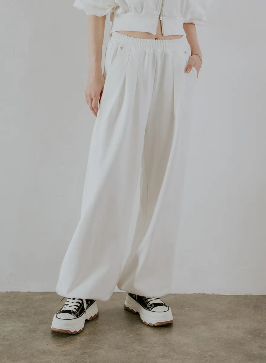 SET] コクーンショートスウェットパーカー＋2wayスウェットパンツ