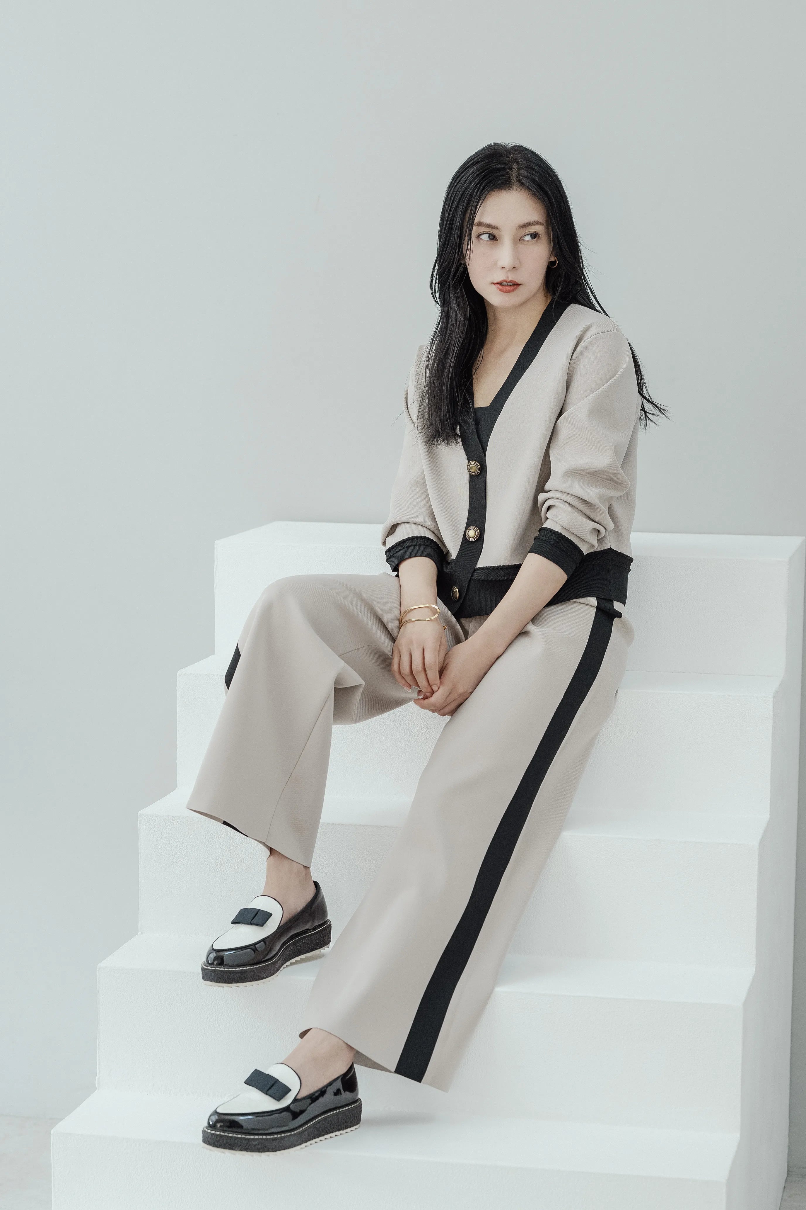 柴咲コウ ミヴァコンス mes vacances ツイードロングジャケット 【公式