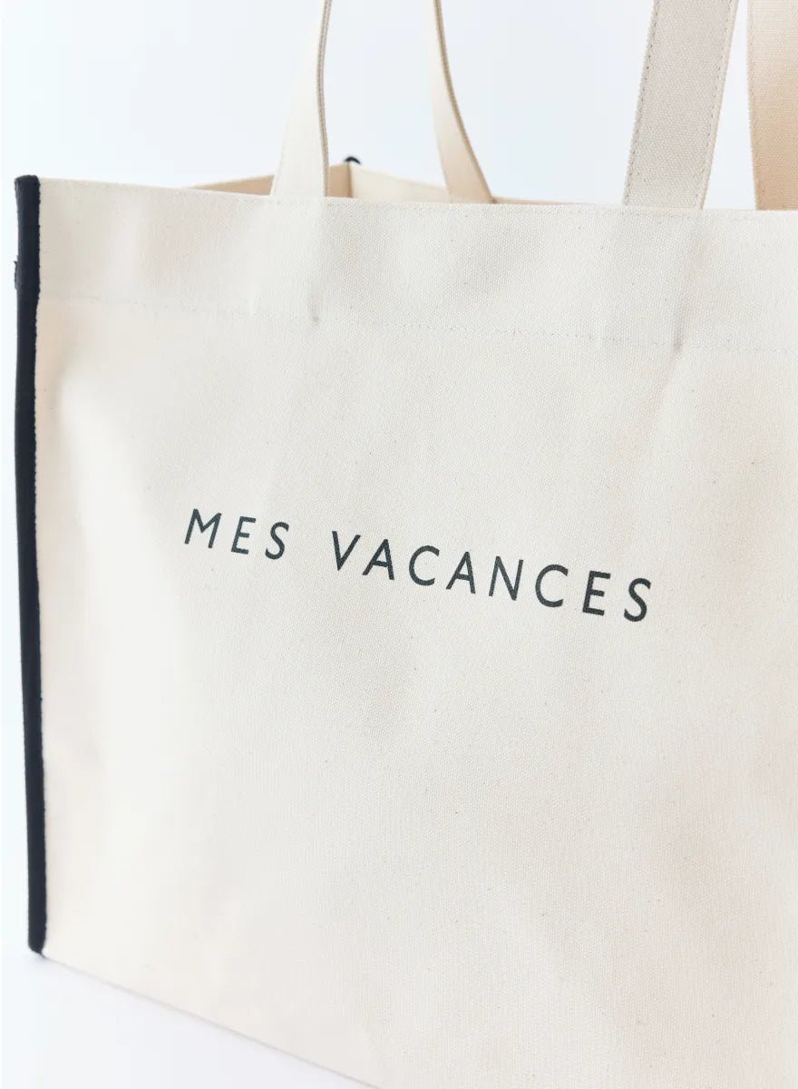 MES VACANCES - 【オーガニックコットン】キャンバスロゴトートバッグ 大