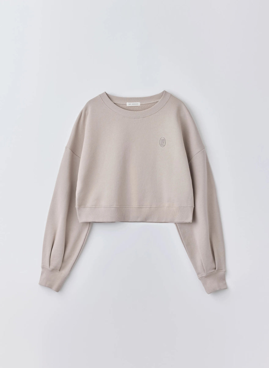 ロゴ刺繍ショートスウェット – MES VACANCES
