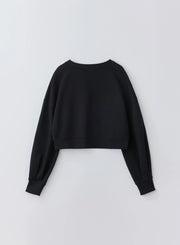ロゴ刺繍ショートスウェット（BLACK / ASH GRAY / OFF WHITE） - MES VACANCES
