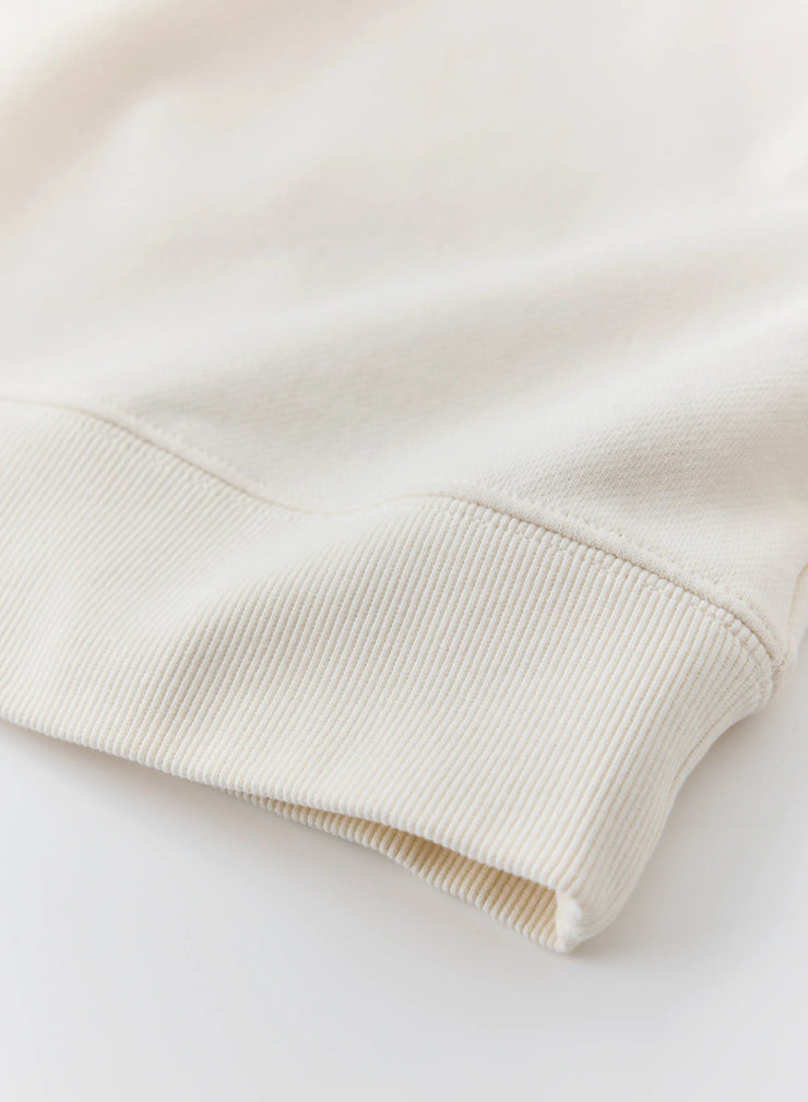 ロゴ刺繍ショートスウェット（BLACK / ASH GRAY / OFF WHITE） - MES VACANCES