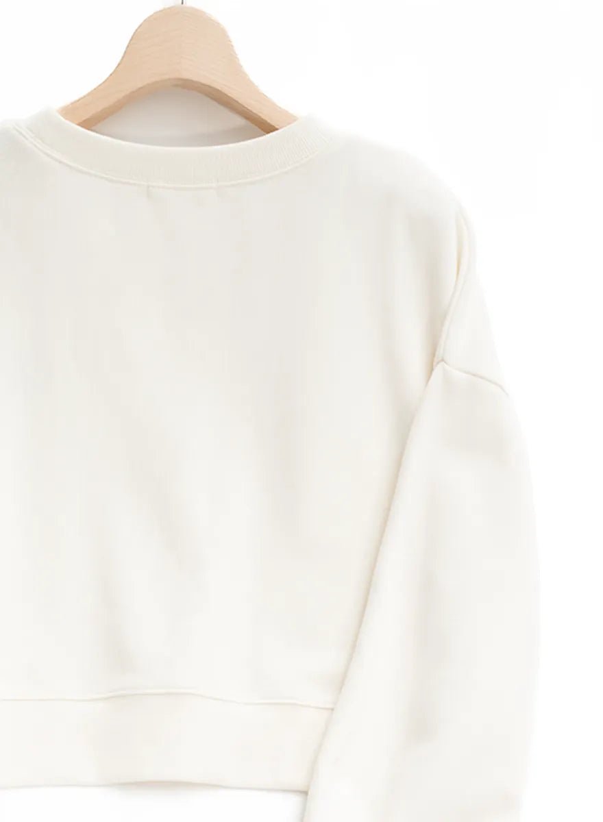 ロゴ刺繍ショートスウェット – MES VACANCES