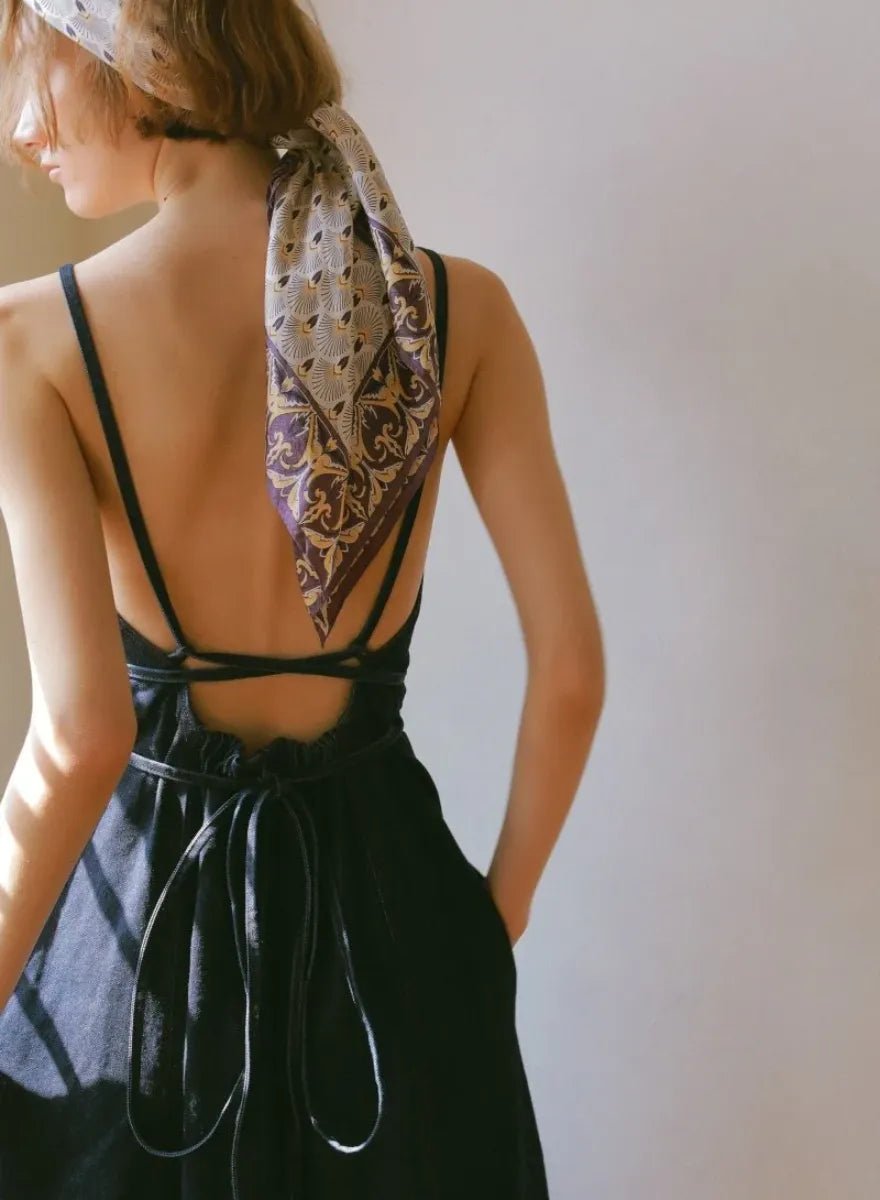 タグ付き MES VACANCES レース ワンピース Organic cotton レースアップデニムワンピース | MES VACANCES