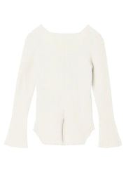 Organic Cotton リブカットプルオーバー（MIMOSA YELLOW / BLACK / WHITE） - MES VACANCES