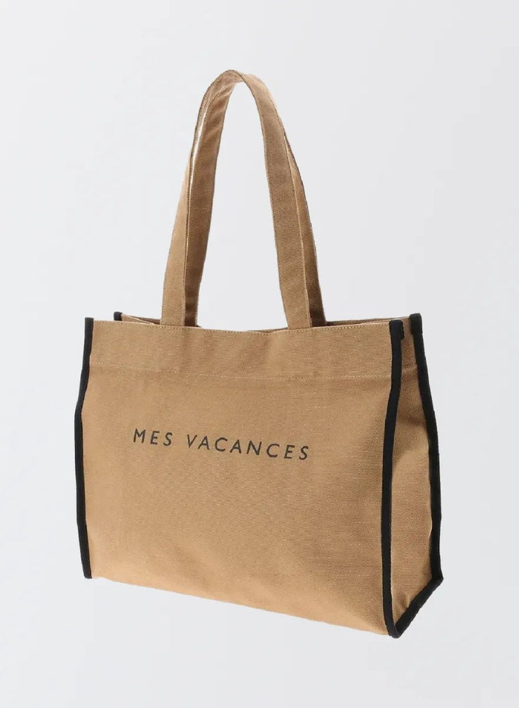 MES VACANCES - キャンバスロゴトートバッグ