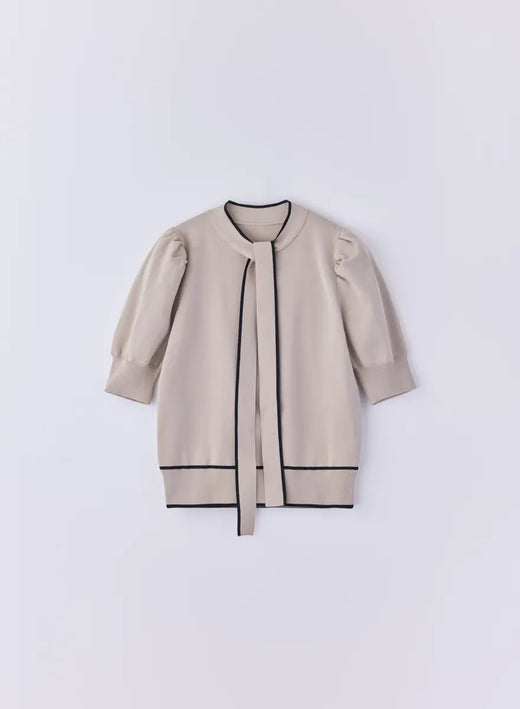 パフスリーブニットトップス (GREIGE / Free)