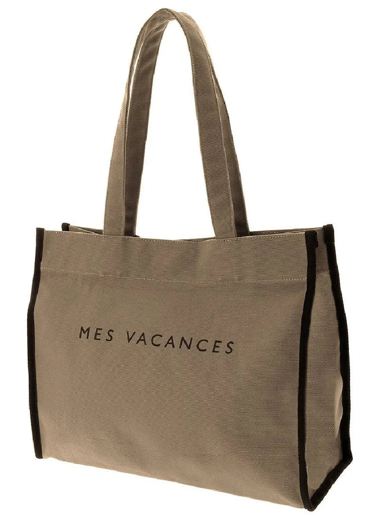 MES VACANCES - キャンバスロゴトートバッグ