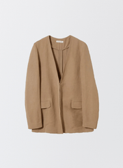 ウォッシャブルノーカラージャケット - MES VACANCES