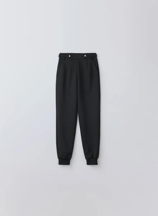 ツインフェイスエレガントパンツ (Moon Black / Free)