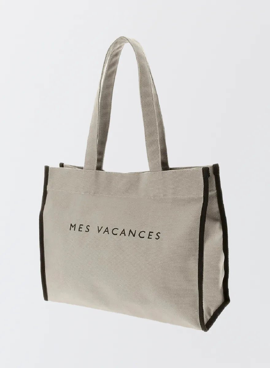 MES VACANCES - キャンバスロゴトートバッグ
