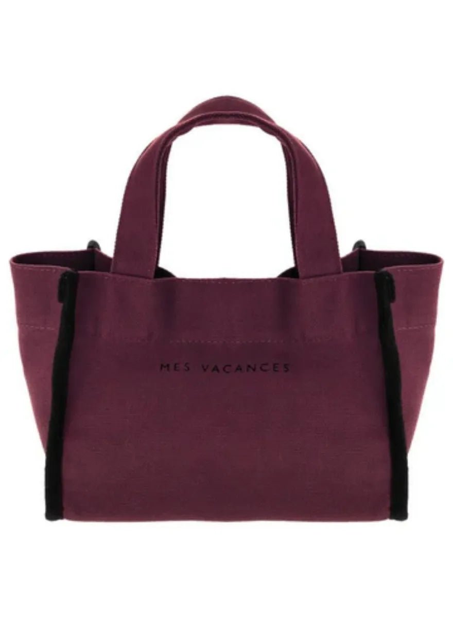MES VACANCES - 【オーガニックコットン】キャンバスロゴトートバッグ 小