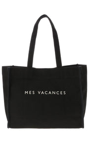 キャンバスロゴトートバッグ - MES VACANCES