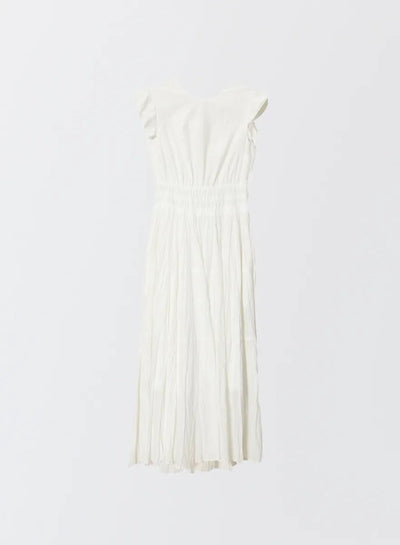 コットンリネンバックリボンワンピース - MES VACANCES