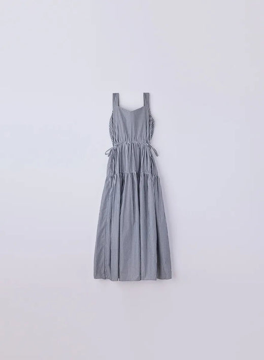 ストライプティアードワンピース (BLACK / Free)