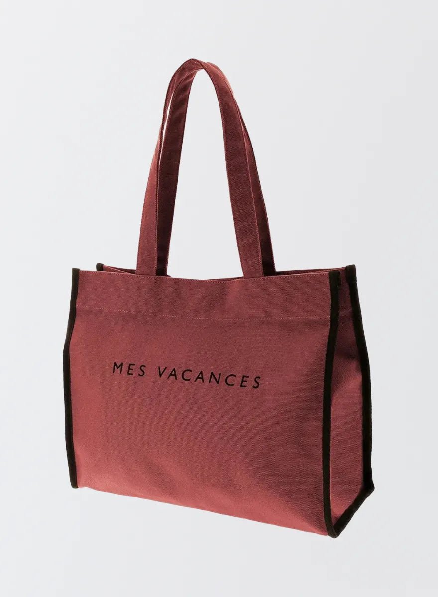 MES VACANCES - キャンバスロゴトートバッグ