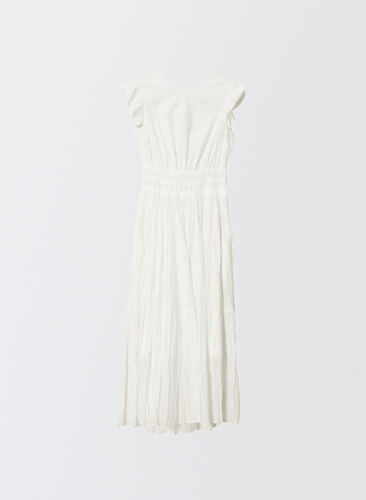 コットンリネンバックリボンワンピース - MES VACANCES