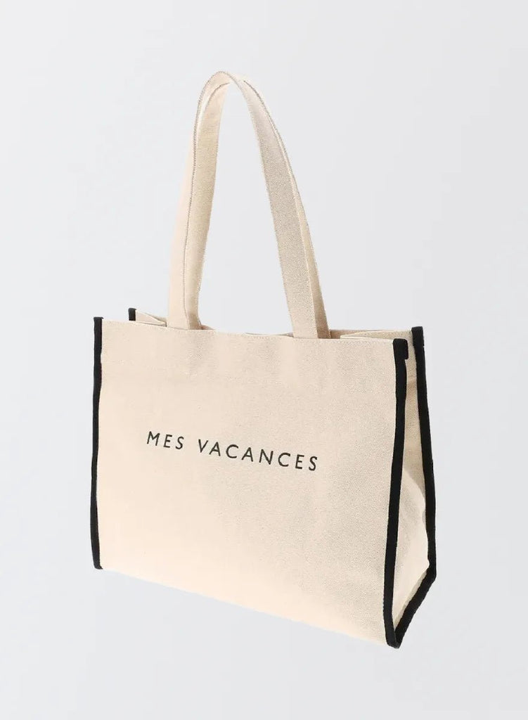 MES VACANCES - キャンバスロゴトートバッグ