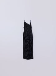 [SET] シルクリブタートルトップス＋アシンメトリーギャザーキャミソールワンピース - MES VACANCES