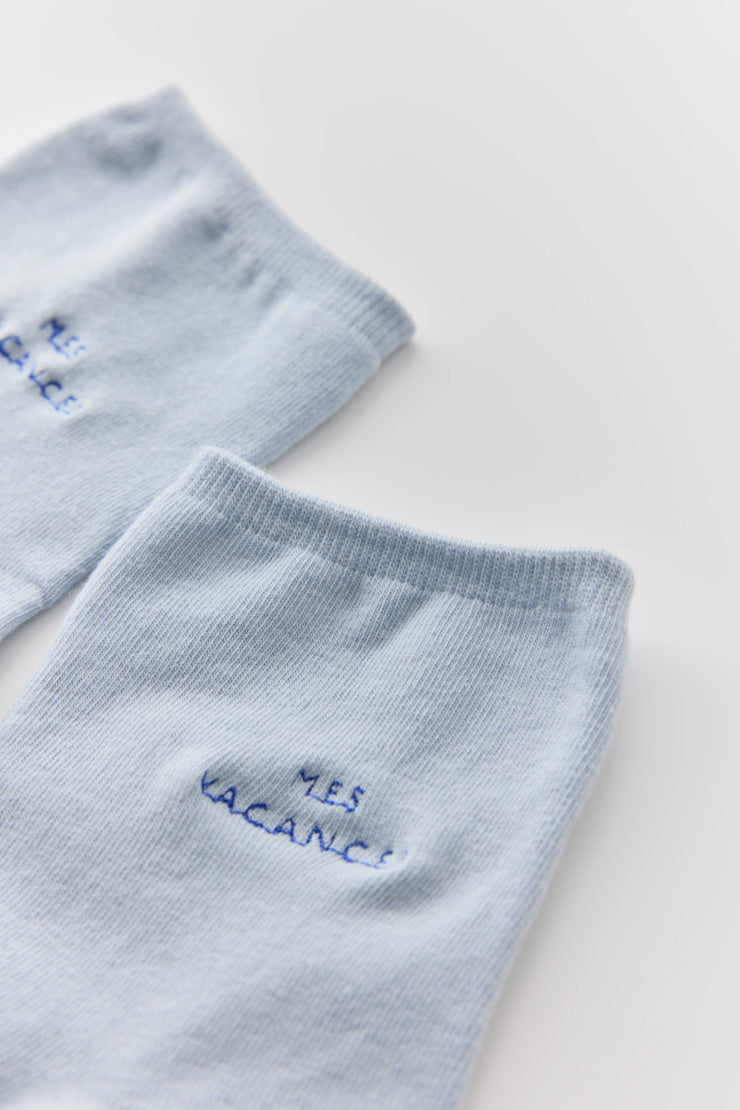 【ギフトSET】オーガニックコットンロゴ刺繍ソックス - MES VACANCES