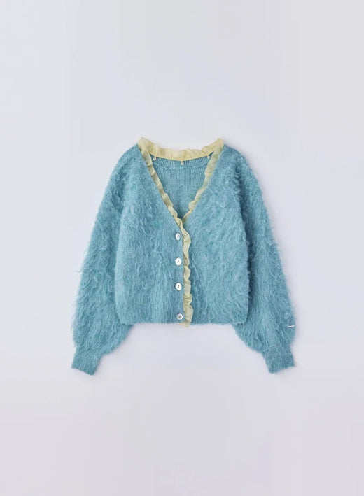 2wayファーニットカーディガン (Peacock Green / Free)