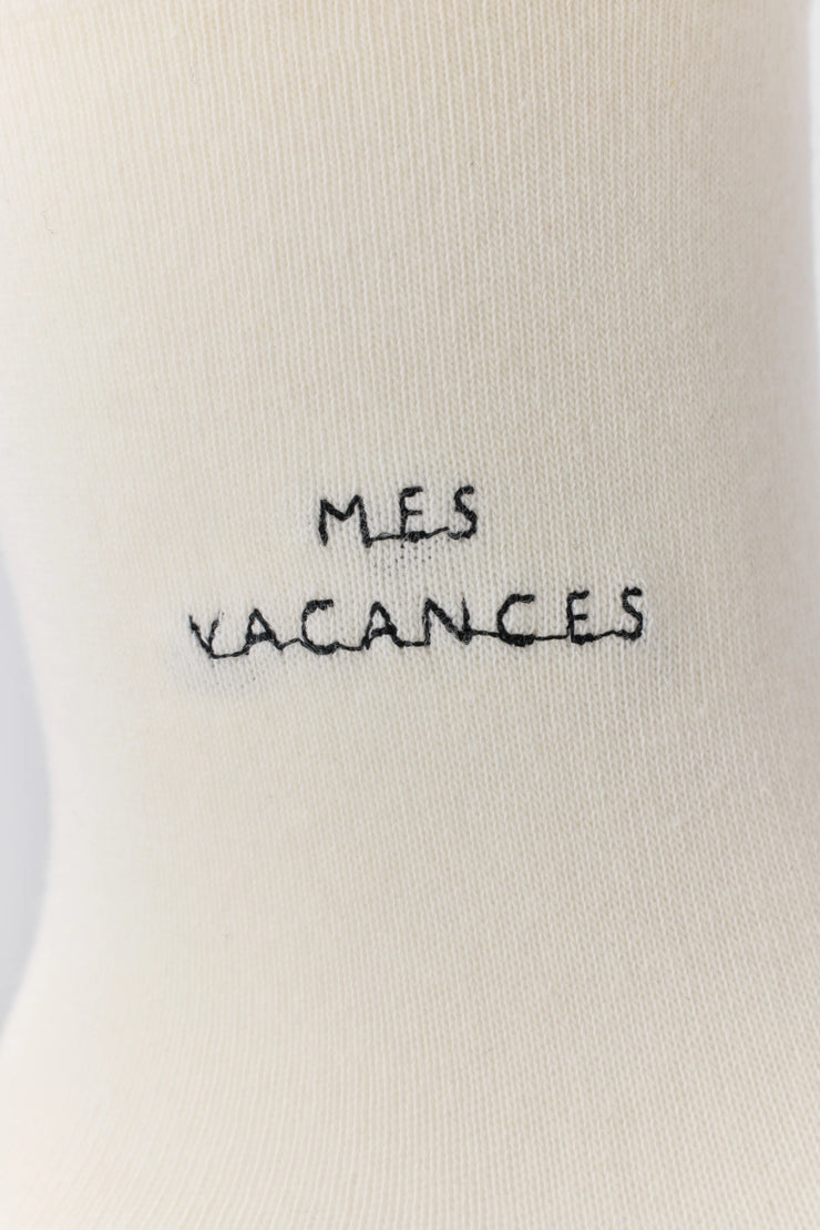 【ギフトSET】オーガニックコットンロゴ刺繍ソックス - MES VACANCES