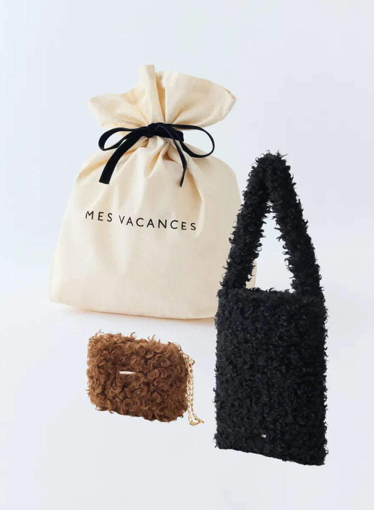【ギフトSET】エコカールファーポーチ＋エコカールファートートバッグ - MES VACANCES