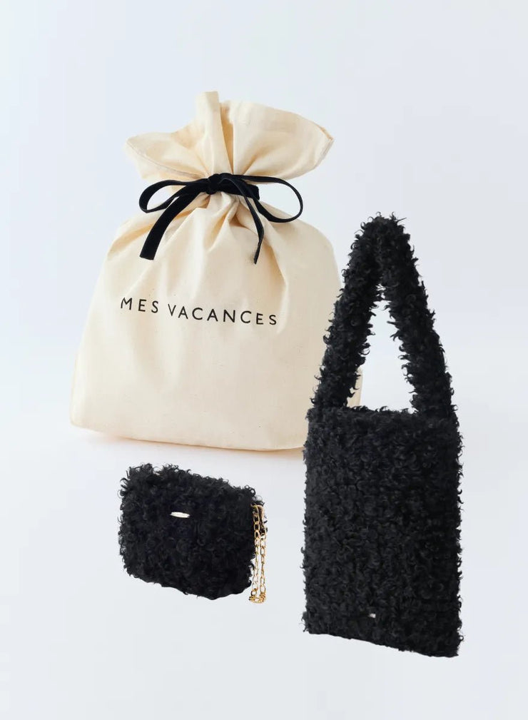 【ギフトSET】エコカールファーポーチ＋エコカールファートートバッグ - MES VACANCES