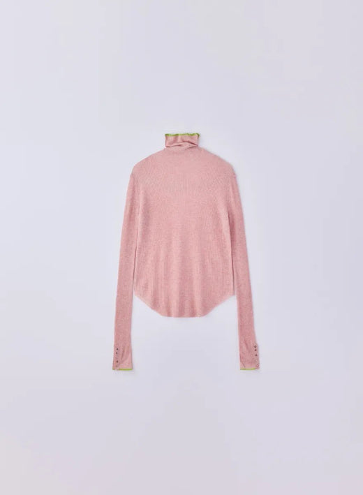 シルクリブタートルトップス (Shell Pink / Free)