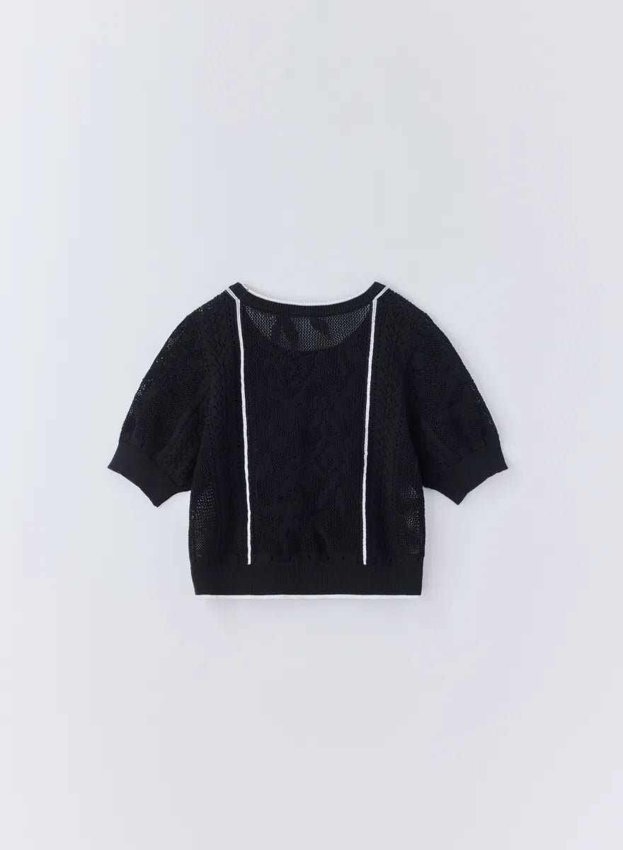 SET] ボタニカルメッシュニットトップス＋ボタニカルメッシュニット