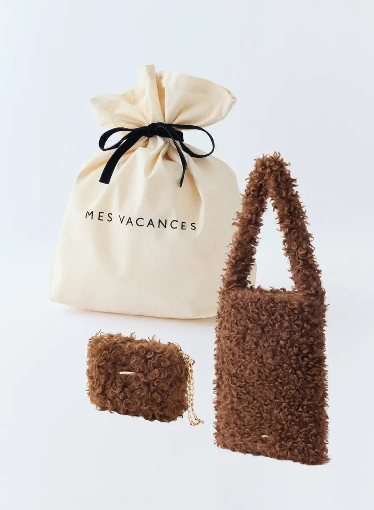 【ギフトSET】エコカールファーポーチ＋エコカールファートートバッグ - MES VACANCES