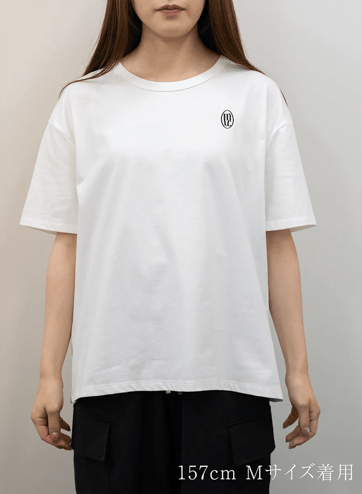 [2SET]ロゴ刺繍Tシャツ（WHITE / BLACK）