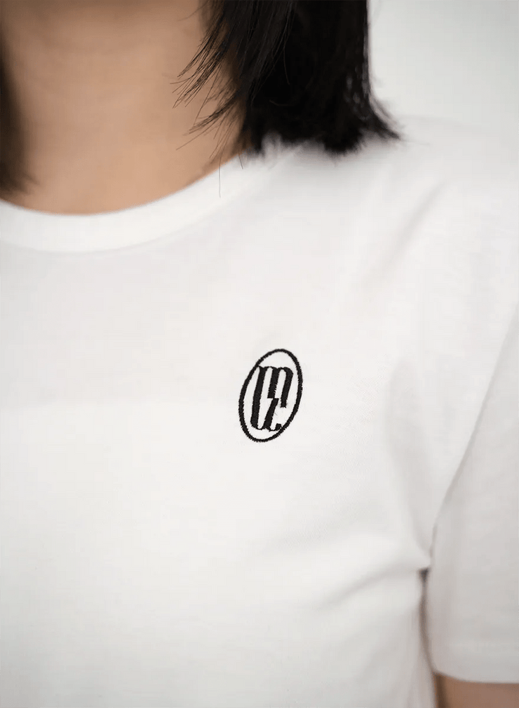 [2SET]ロゴ刺繍Tシャツ（WHITE / BLACK）