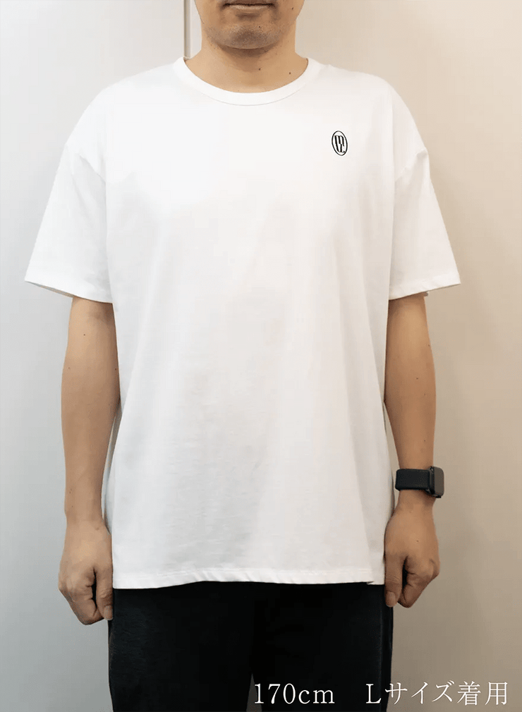 [2SET]ロゴ刺繍Tシャツ（WHITE / BLACK）