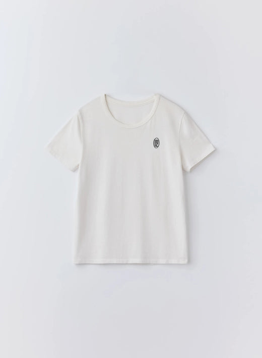 ロゴ刺繍Tシャツ (WHITE / S)