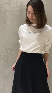 Organic cotton 長袖ロゴTシャツ - MES VACANCES