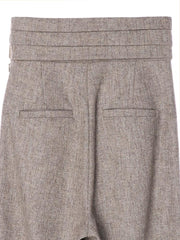 Recycle wool カマ―ベルトパンツ - LES TROIS GRACES